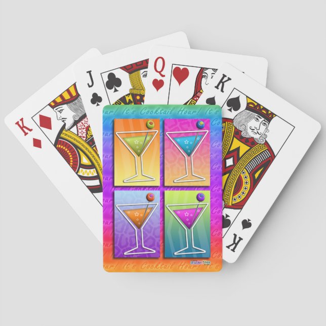 Pop Art MARTINIS PLAYING CARDS (Back)