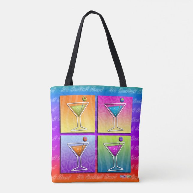 POP ART MARTINIS TOTE BAG (Back)