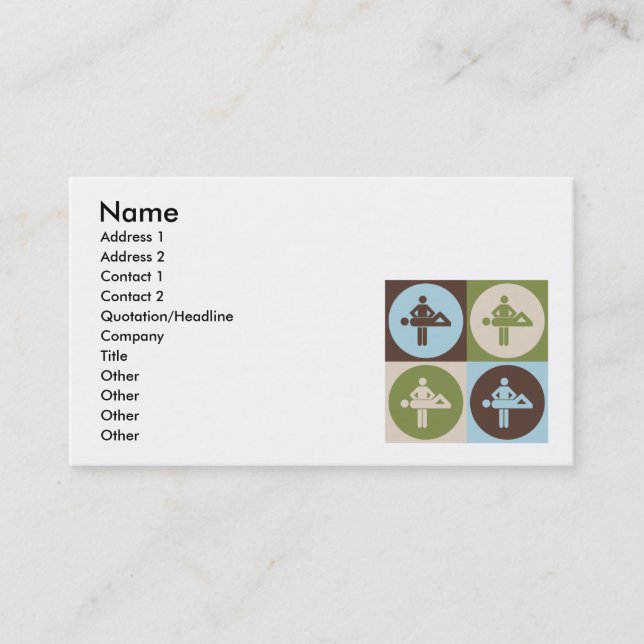 Pop Art Massage Business Card (Front)
