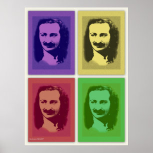 Pop Art Meher Baba Portrait Poster Print