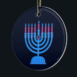 Pop Art Menorah Ceramic Tree Decoration<br><div class="desc">Pop Art Menorah</div>