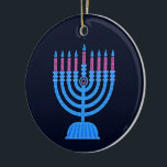 Pop Art Menorah Ceramic Tree Decoration<br><div class="desc">Pop Art Menorah</div>