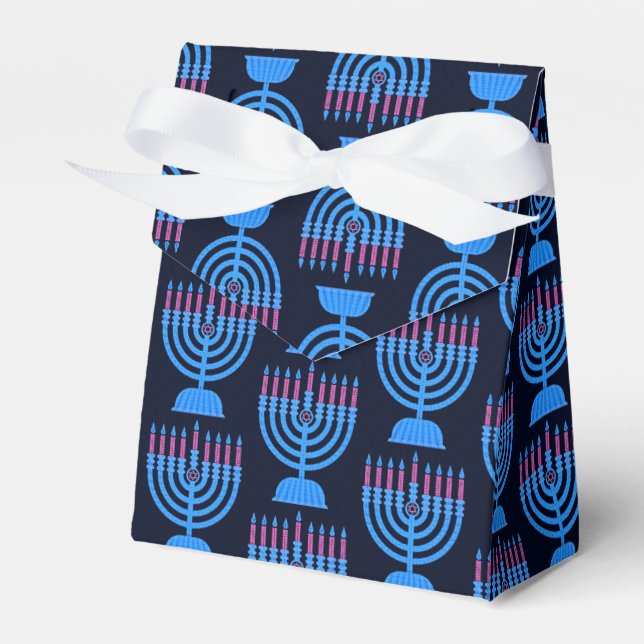 Pop Art Menorah Favour Box (Front Side)