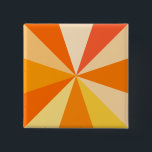 Pop Art Modern 60s Funky Geometric Rays in Orange 15 Cm Square Badge<br><div class="desc">This hip,  retro 60s-inspired pop art design has psychedelic orange rays / sunbursts shooting out in a geometric pattern. This funky,  minimalist,  ultra-mod design has twelve rays in varying shades of orange. It's groovy,  baby.</div>