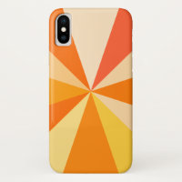 Pop Art Modern 60s Funky Geometric Rays in Orange