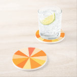 Pop Art Modern 60s Funky Geometric Rays in Orange Coaster<br><div class="desc">This hip,  retro 60s-inspired pop art design has psychedelic orange rays / sunbursts shooting out in a geometric pattern. This funky,  minimalist,  ultra-mod design has twelve rays in varying shades of orange. It's groovy,  baby.</div>