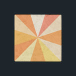 Pop Art Modern 60s Funky Geometric Rays in Orange Stone Magnet<br><div class="desc">This hip,  retro 60s-inspired pop art design has psychedelic orange rays / sunbursts shooting out in a geometric pattern. This funky,  minimalist,  ultra-mod design has twelve rays in varying shades of orange. It's groovy,  baby.</div>