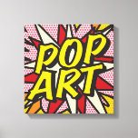 POP ART Modern Comic Book Typography Canvas Print<br><div class="desc">Fun trendy superhero comic book pop canvas prints that are sure to add a splash of colour to a range of rooms in your home or office. An ideal way to treat yourself or someone that you know with these cool, unique comic con prints. Why not add some zap pow...</div>