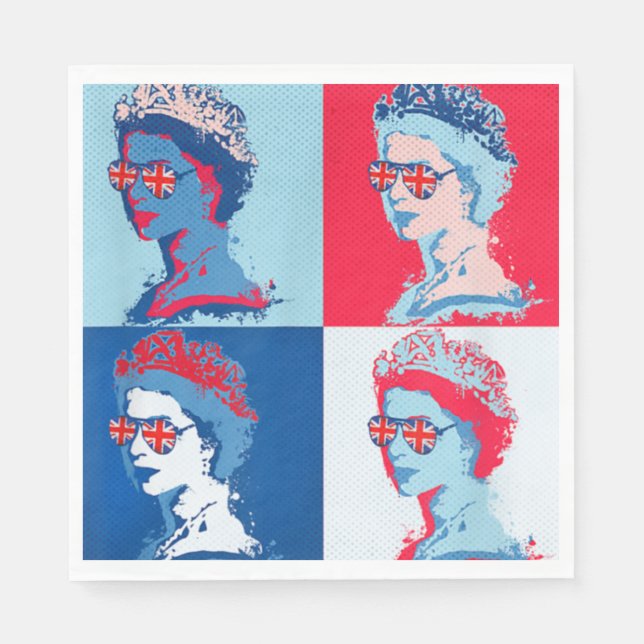 Pop art modern HM Queen  Napkin (Front)