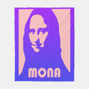 Pop Art Mona Lisa Fleece Blanket
