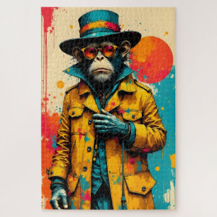 Pop Art Monkey Jigsaw Puzzle