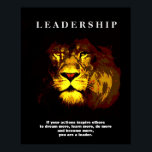 Pop Art Motivational Leadership Lion Poster<br><div class="desc">Lion Digital Artwork - Lion Head Computer Animal Art - College Pop Art - Wild Big Cats Computer Images</div>