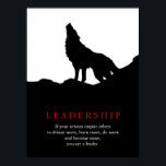Pop Art Motivational Leadership Wolf Poster<br><div class="desc">A wolf is still a wolf,  even when he's alone. Perhaps a wolf is even more of a wolf when he's alone.</div>
