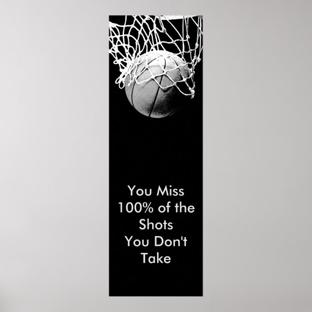 Pop Art Motivational Quote Basketball Poster (Front)