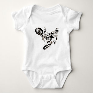 Pop Art Motocross Motorcyle Sport Baby Bodysuit