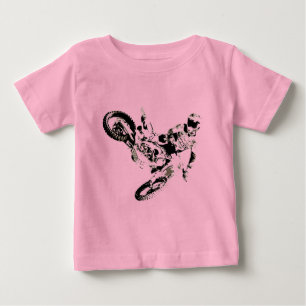 Pop Art Motocross Motorcyle Sport Baby T-Shirt