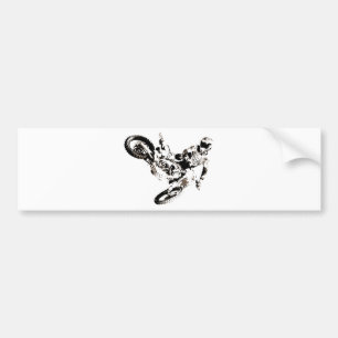 Pop Art Motocross Motorcyle Sport Bumper Sticker