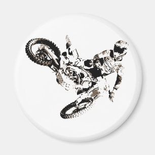 Pop Art Motocross Motorcyle Sport Magnet