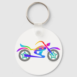 Pop Art MOTORCYCLE Keychain