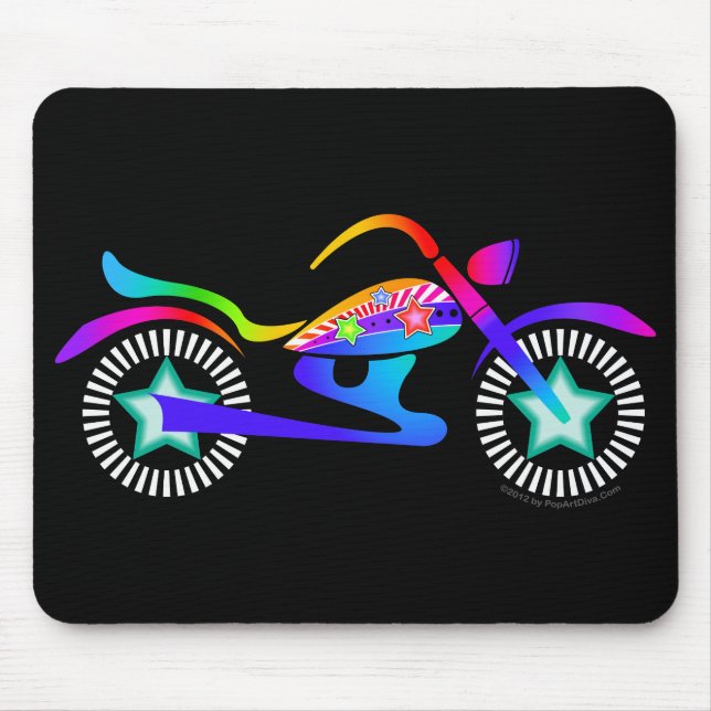 Pop Art MOTORCYCLE Mousepad (Front)