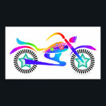 Pop Art MOTORCYCLE POSTER<br><div class="desc">A pop art style MOTORCYCLE PRINT - Change the background colour & add text!</div>