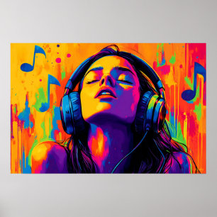 Pop Art Music Lover – Headphone Groove Art Poster