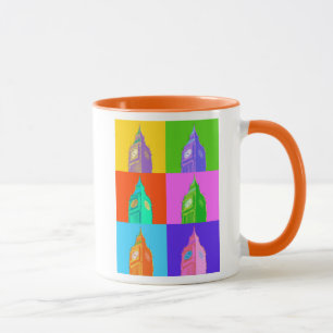 Pop Art Neon Big Ben Mug