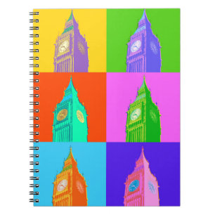 Pop Art Neon Big Ben Notebook