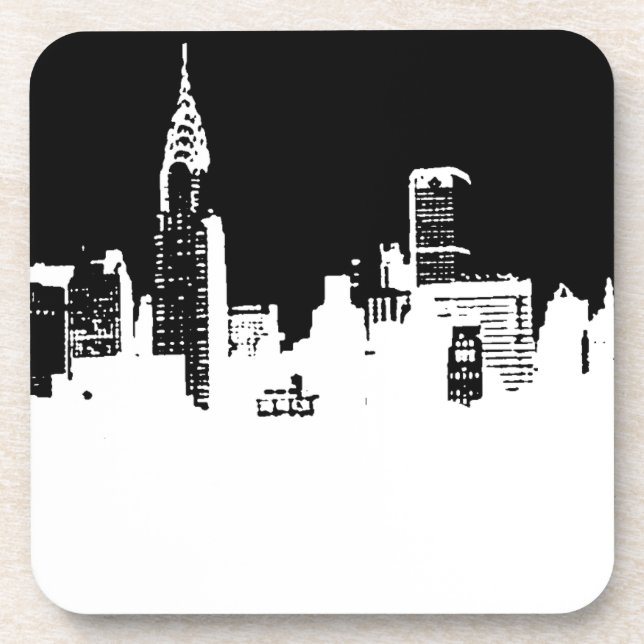 Pop Art New York City Hard plastic coaster (Front)