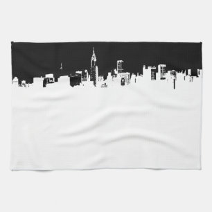 Pop Art New York City Panorama Kitchen Towel