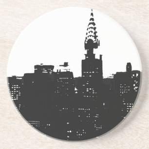 Pop Art New York Silhouette Coaster