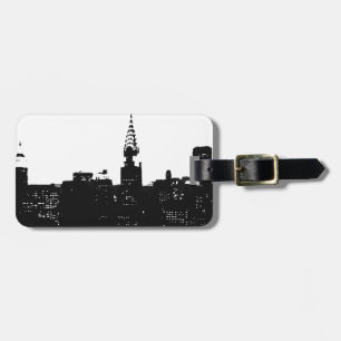 Pop Art New York Silhouette Luggage Tag