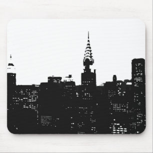 Pop Art New York Silhouette Mouse Mat