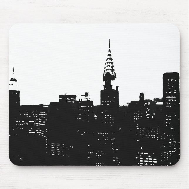 Pop Art New York Silhouette Mouse Mat (Front)