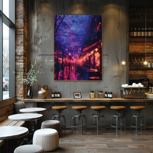 Pop Art: Night Walk in the City Photo Print