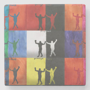 Pop art no.1 by Yeshaya Dank - Stone Coaster