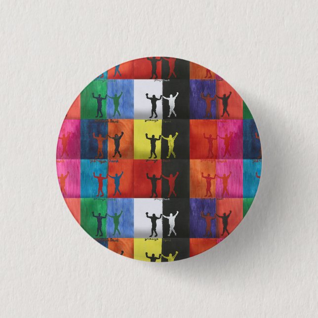 Pop art no.1 by Yeshaya Dank - unity & harmony 3 Cm Round Badge (Front)