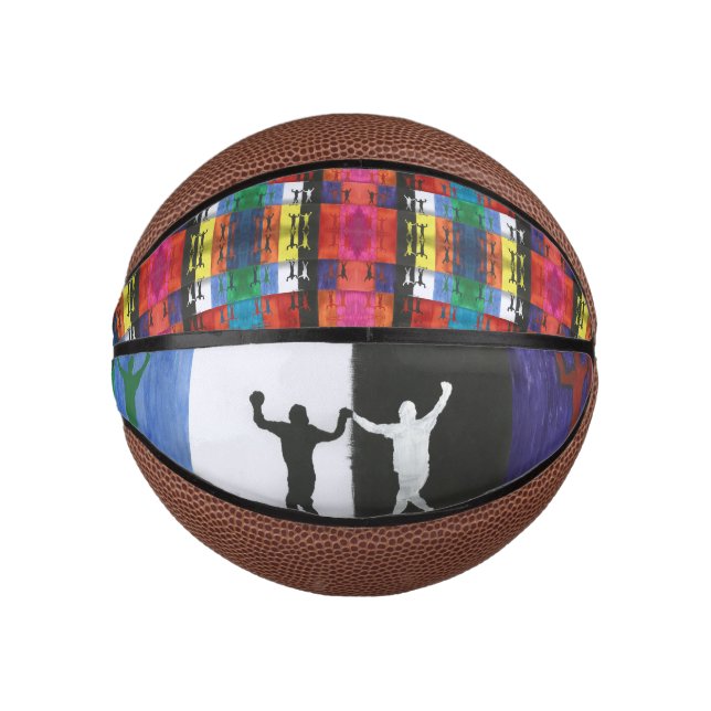 Pop art no.1 by Yeshaya Dank - unity & harmony Mini Basketball (Front)