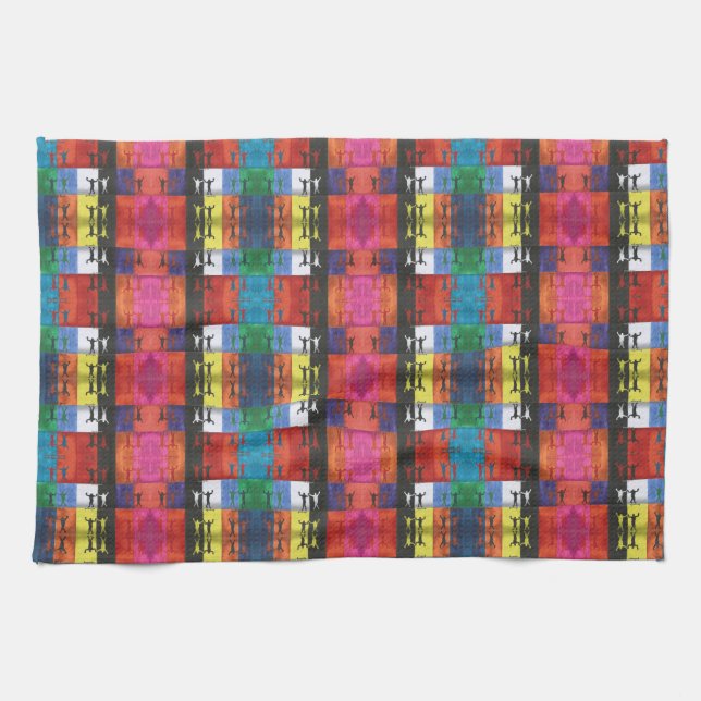 Pop art no.1 by Yeshaya Dank - unity & harmony Tea Towel (Horizontal)