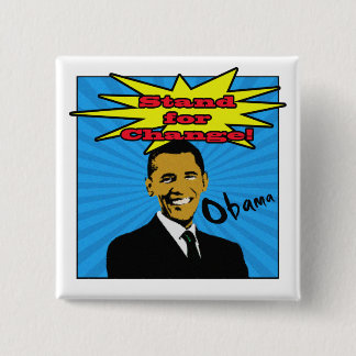 Pop Art Obama Button