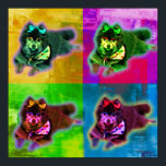 Pop Art of Toy Dog Poster<br><div class="desc">Pop Art of Toy Dog. Colourful and vibrant style"</div>