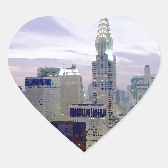 Pop Art Oil Paint Effect New York Heart Sticker (Front)