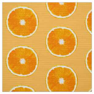 Pop Art Orange Slices - pastel orange Fabric