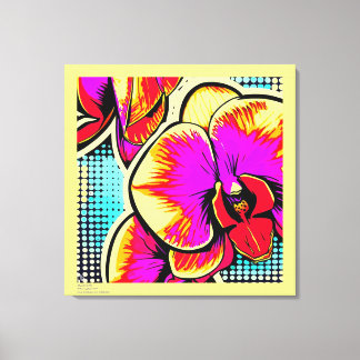 POP-ART ORCHIDES - On-screen printing Canvas Print
