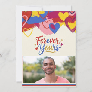 Pop Art Painterly Valentine's Day Postcard