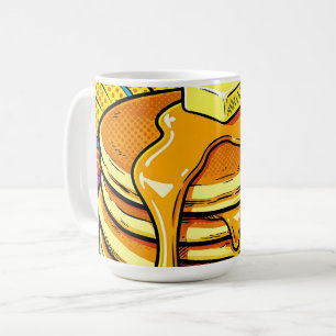Pop Art Pancake Stack Syrup Coffee Mug