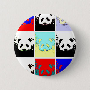 Pop Art Panda 6 Cm Round Badge