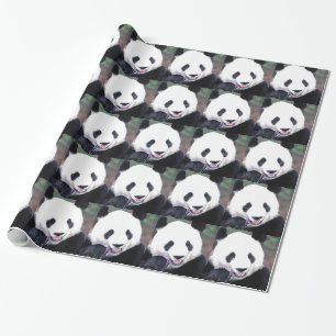 Pop Art Panda Christmas Wrapping Paper