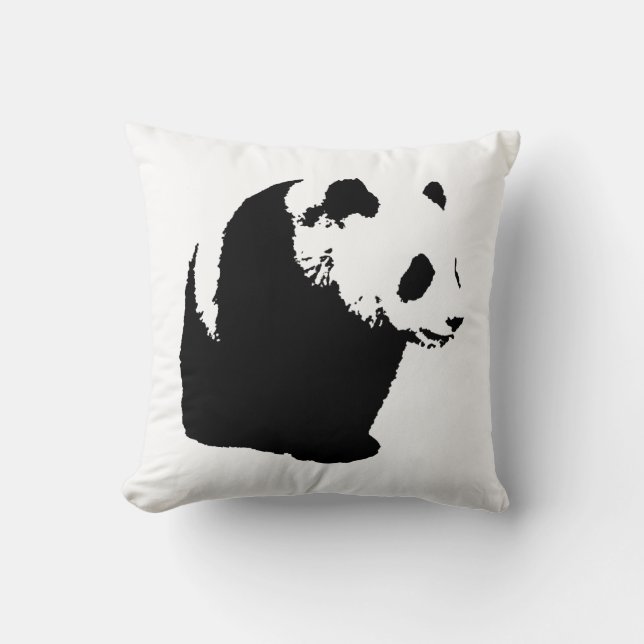 Pop Art Panda Throw Pillows (Front)