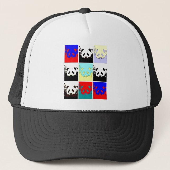 Pop Art Panda Trucker Hat (Front)